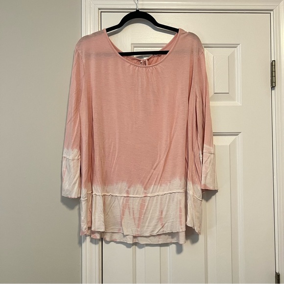 Tops - Light Pink Dip-Dye Long-Sleeved Top – Size Large